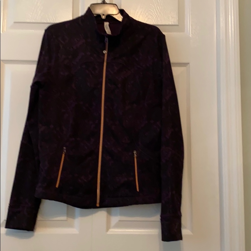 Lululemon Jacket Black/Purple Pattern Size12